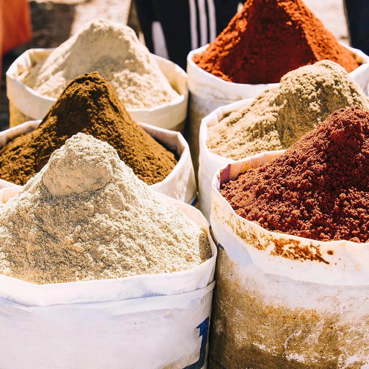 spices on market in marrakech